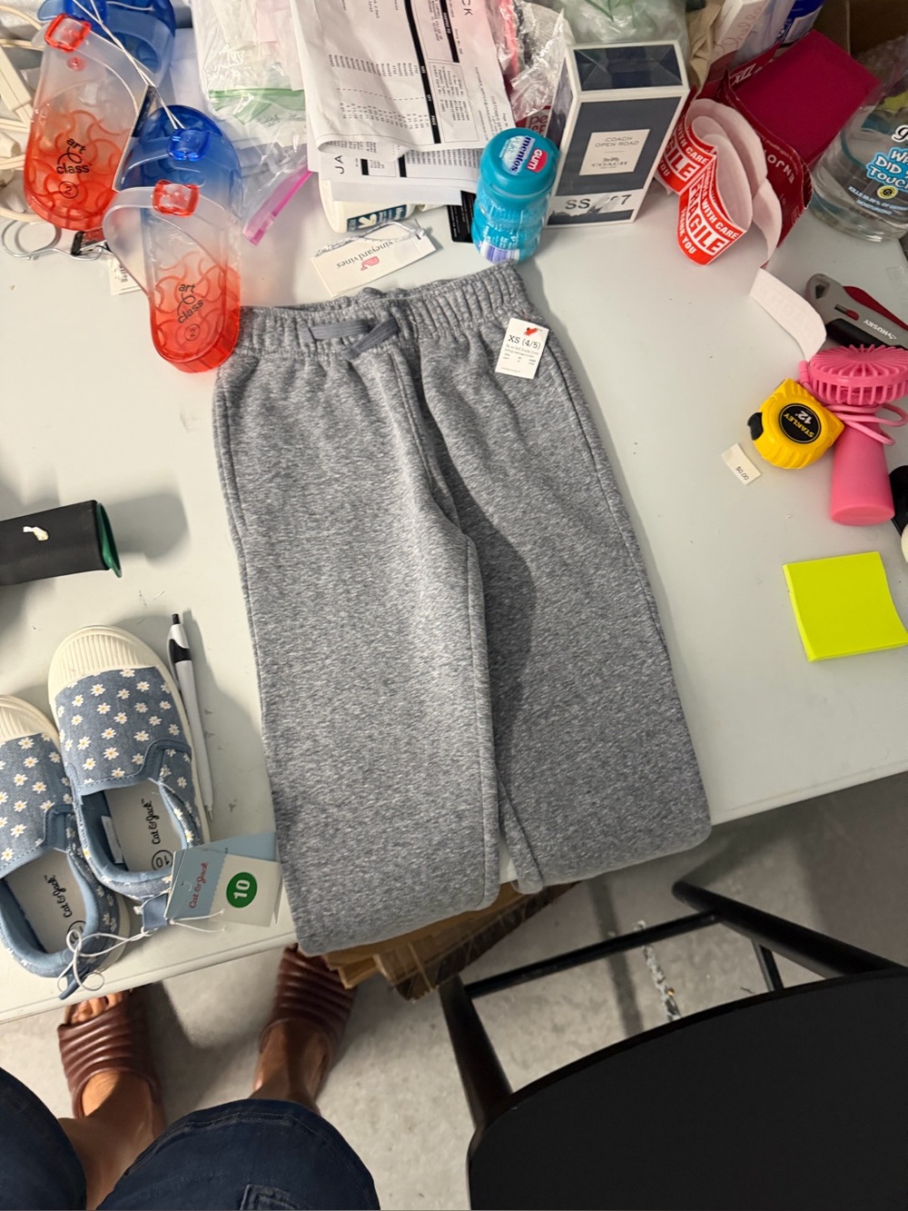 Kids Gray Cozy Sweatpants cat and Jack XS4/5NWT